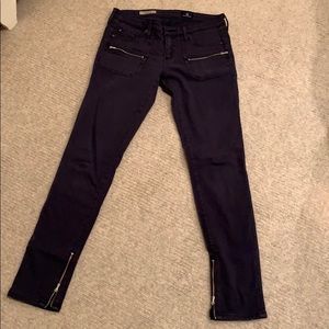 AG The Harlow Patch Pocket Zip Navy pants - CHIC!